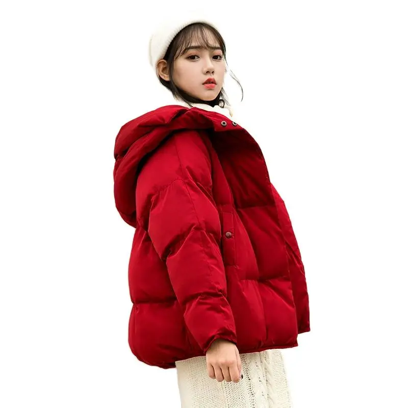 

2021 New Winter Jacket Women Parkas Hooded Thick Down Cotton Padded Parka Female Jacket Short Coat Slim Warm Outwear