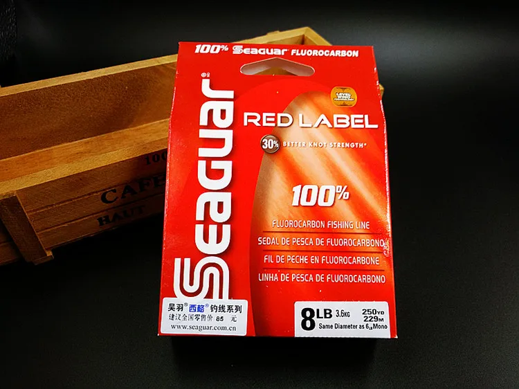 Оригинальная леска SEAGUAR RED LABEL 6LB-12LB Фторуглеродные Лески 229 м/183 м