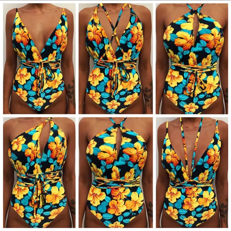 

New 2021 Sexy One Piece Swimsuit Female Backless Bodysuit Brazilian Monokini Swimwear Women Bathing Suit Swimming Beach Wear