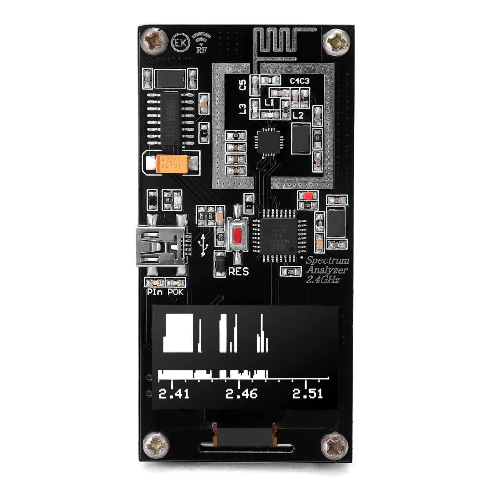 Простой мини-анализатор спектра 2 4 г Частотный Спектрограф сканер nrf24l01p сделай