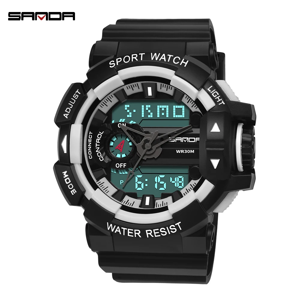 

Sanda 2019 Sport Watches New Men Watch 3ATM Waterproof LED Digital Watch Military Watches Male Clock Stopwatch Relogio Masculino
