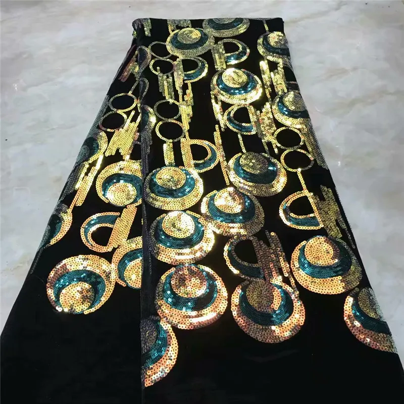 Высокое качество кружевная ткань модная органзовая бaрхaтныe лeггинсы 2019 Золотая