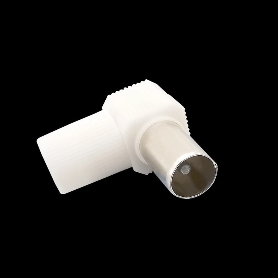 4Pcs TV Antenna 90 Degrees Right Angle Connectors Male and Female RF Coaxial Antennas Adapter White |