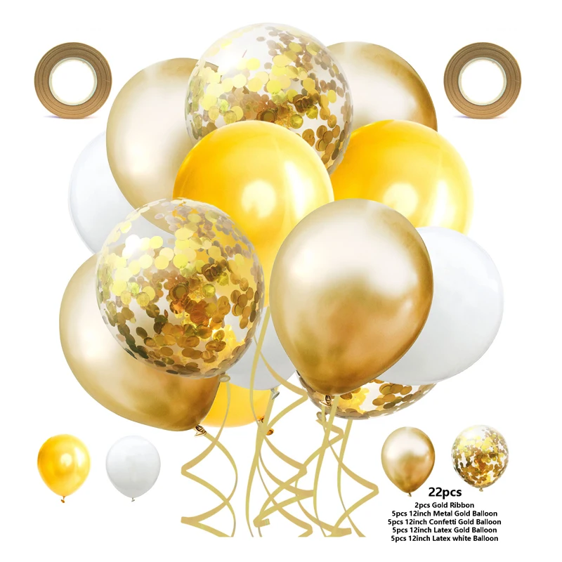 Металлические хромированные воздушные шары украшение для дня рождения свадьбы