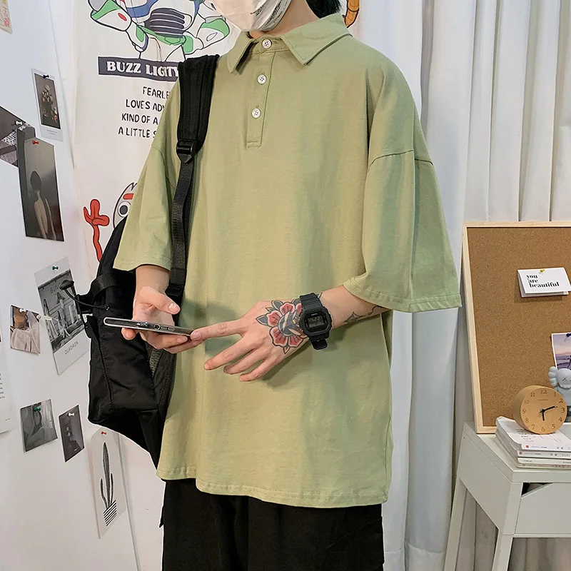 

Men's Solid Color Polo Shirts Summer Men Women Elasticity Breathable Oversize T-Shirt Comfortable Sweat-Absorbent Tops Plus Size