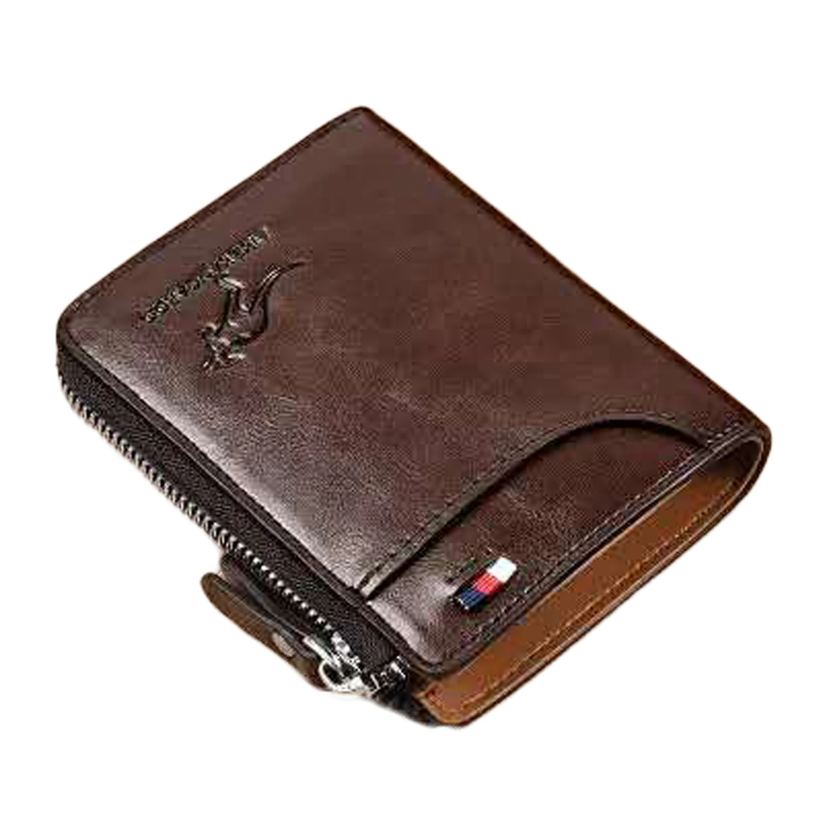 Portable Men PU Anti-theft Wallet Anti Credit Card Fraud Zipper Purse with Holders for Father Boyfriend Husband | Багаж и сумки
