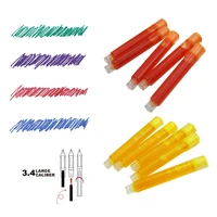 10pc color fountain pen ink refill converter pump 3 4mm cartridges pen refill