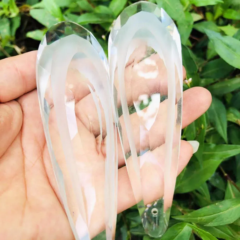 Длинная прозрачная Хрустальная призматическая люстра 120 мм граненые