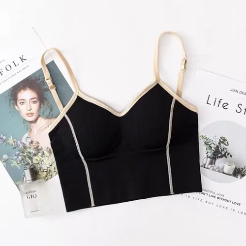 

Beautiful back without steel ring sling, big U sports wrapped chest, female sense gathered tube top underwear
