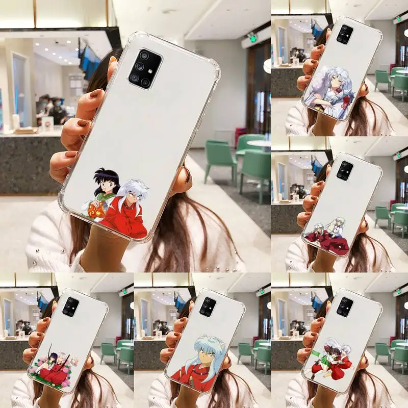 

InuYasha Sesshomaru Kagome Phone Case Transparent For Samsung A51 A50 A71 A70 A81 M60S Note S21 S 20 10 9 8 11 E Plus Ultra