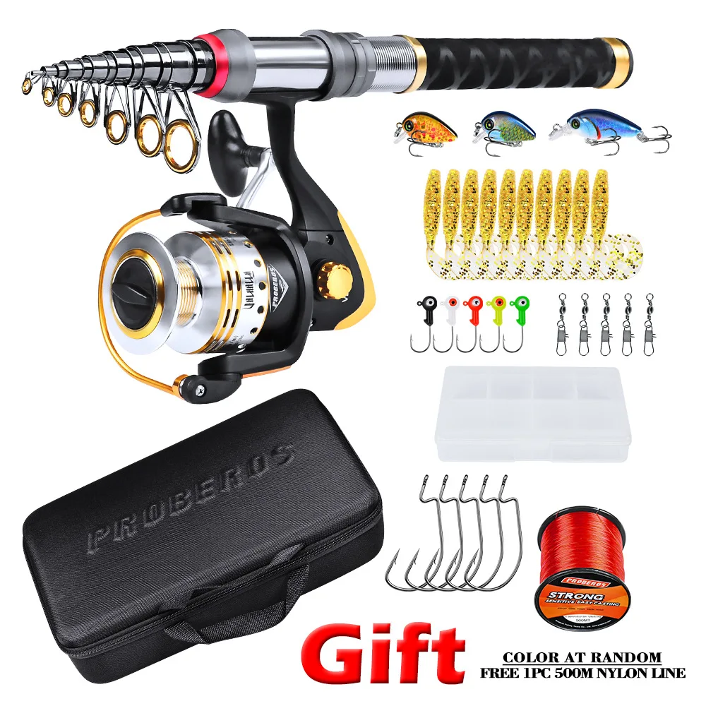 PRO BEROS Metal Fishing 11+1 Bearing Balls Spinning reel 19kg MAX DRAG Package Rod + Reel Bag Lure | Спорт и развлечения