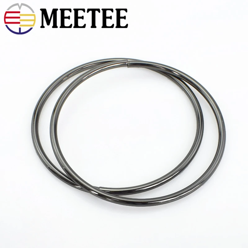 2Pcs Meetee 10cm Thick 5mm Metal O Ring Bags Frame Purse Handle for Luggage Hardware Accessories Buckles DIY Crafts F1-77 | Дом и сад