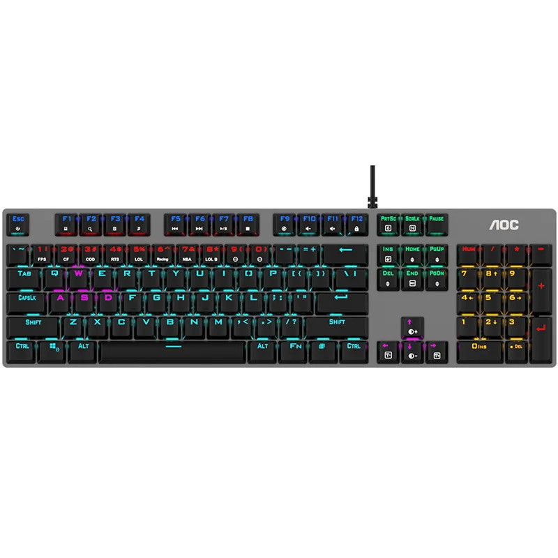

AOC mechanical keyboard GK410 green axis black axis tea axis gaming full-key no punch gaming desktop laptop