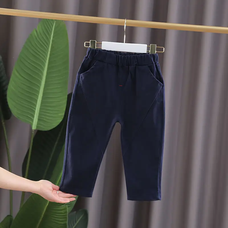 Брендовые Детские однотонные брюки модные джинсы для девочек детские длинные с