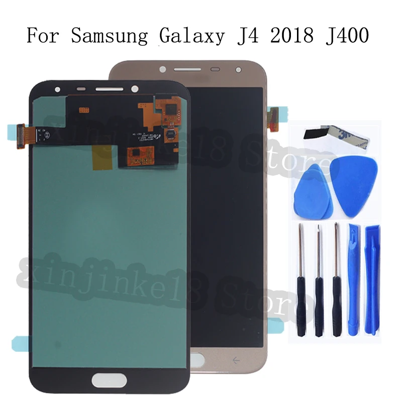 Оригинальный AMOLED экран 5 дюйма для Samsung Galaxy J4 2018 J400 J400F ЖК-дисплей сенсорный