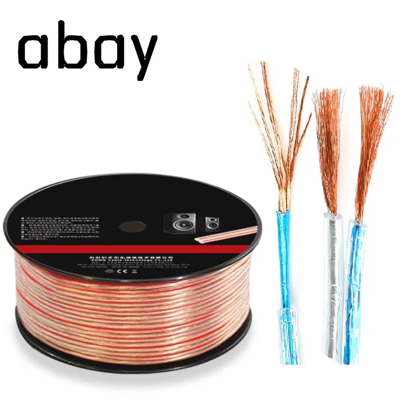 Abay DIY кабель громкоговорителя Hi-Fi линейный аудио бескислородный медный для