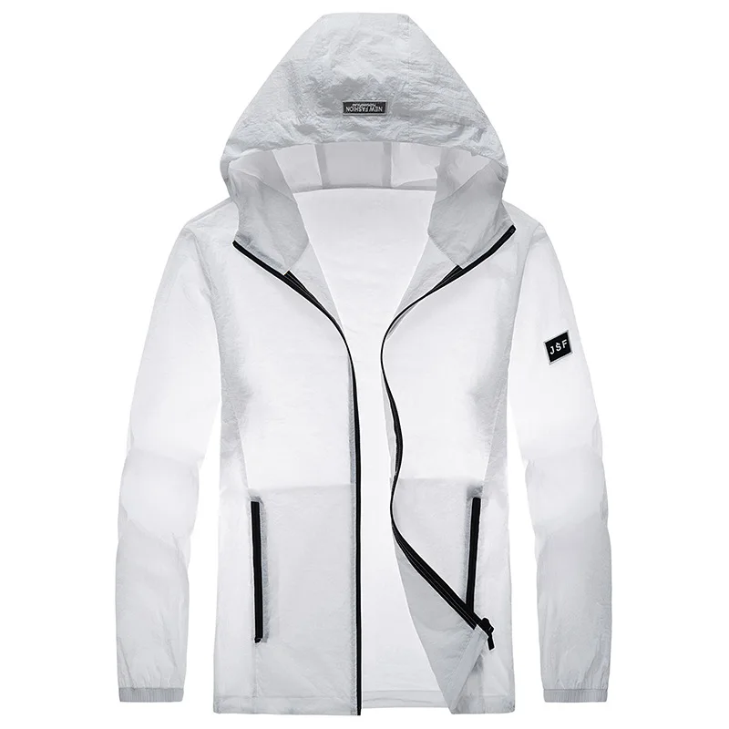 

Summer Ultra-thin Breathable Jacket Men Anti-ultraviolet Men's Sun Protection Clothing Fashion Hooded Outdoor Men Jacket M-8XL