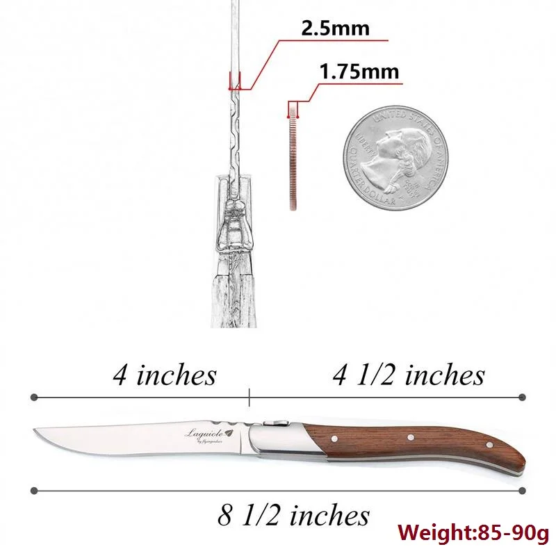 8,25 ''Laguiole ножей для стейка из розового дерева ручка ужин Ножи посуда японская посуды ресторана Кухня столовые приборы 2/4/6/10 шт