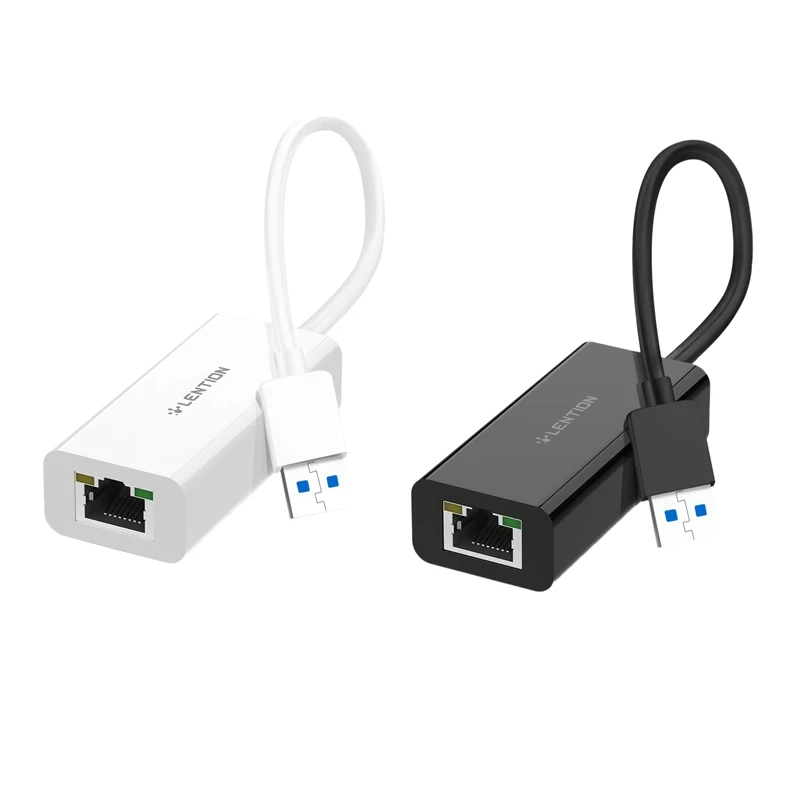 

LENTION HU404GE USB 3.0 Gigabit Ethernet Adapter Network Port Adapter USB to Network Port with LED Indicator for PC/Laptop