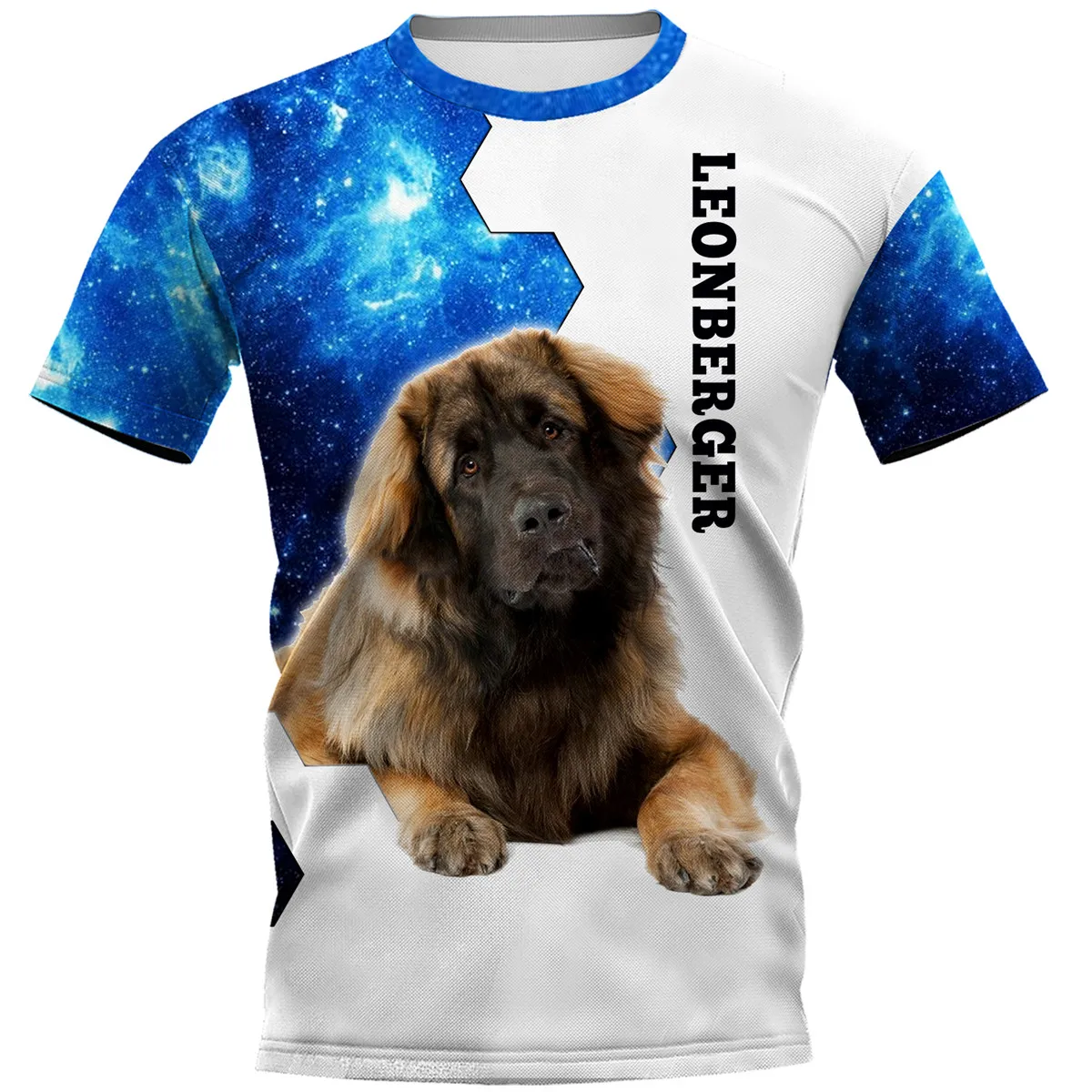 

Leonberger 3D Printed Dog Tees for women for men Summer Casual Tees Daily O-neck Short Sleeve Lovely T-shirt Dropshipping