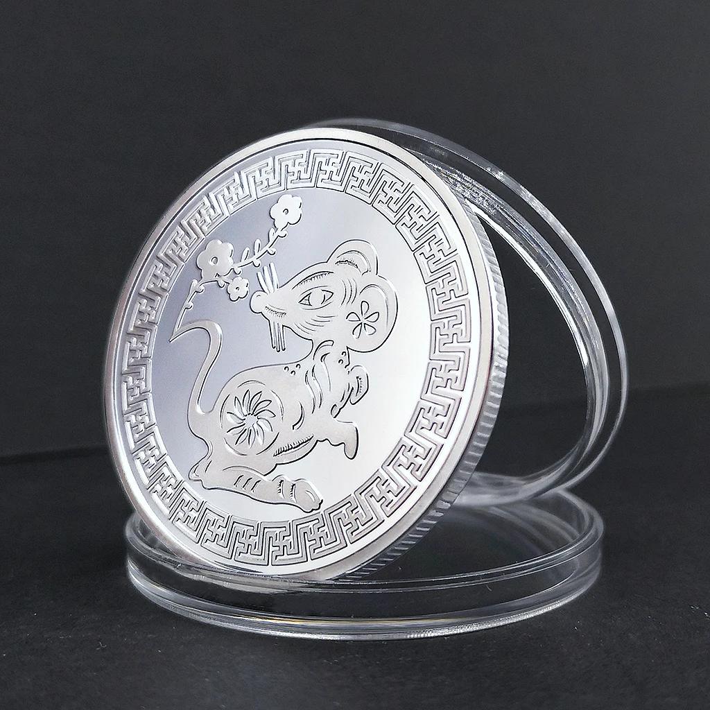 2020 год крысы китайское животное Серебряная Памятная монета благословение