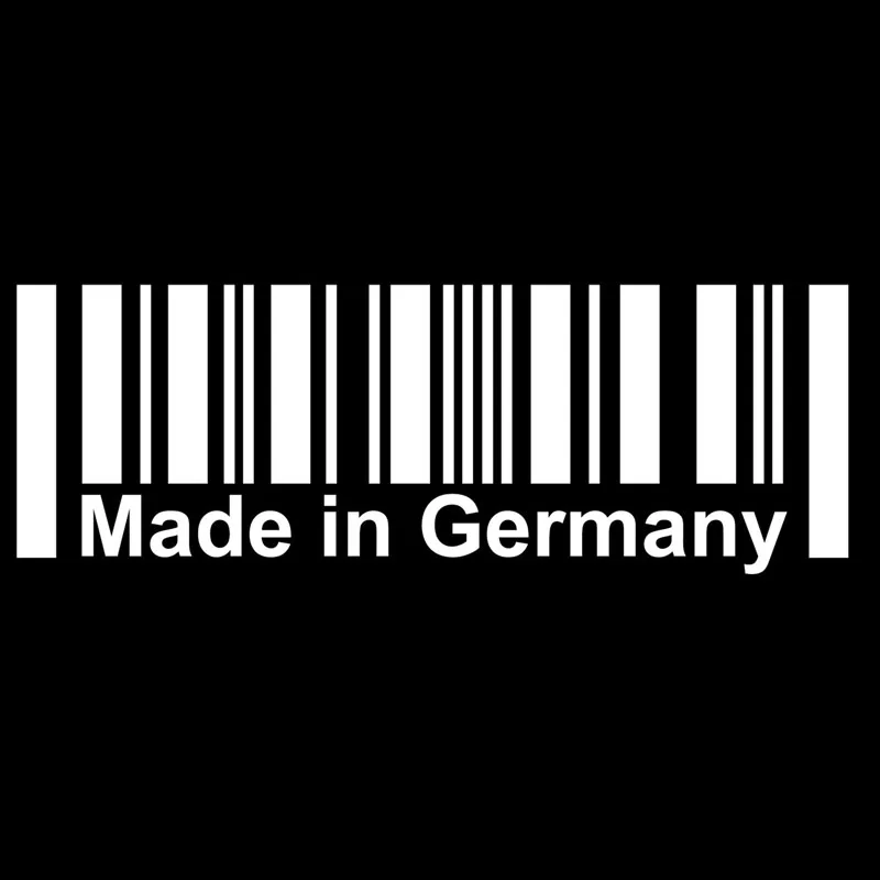 

Volkrays Personality Car Sticker Made In Germany Bar Code Originality Accessories Reflective Sunscreen Vinyl Decal,4cm*14cm