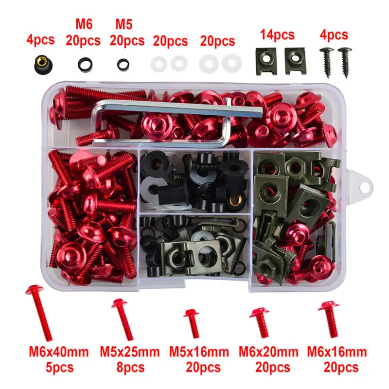 Комплект болтов для мотоциклов кузовных работ Honda CBR600RR CBR900RR CBR1000RR CBR1100XX |