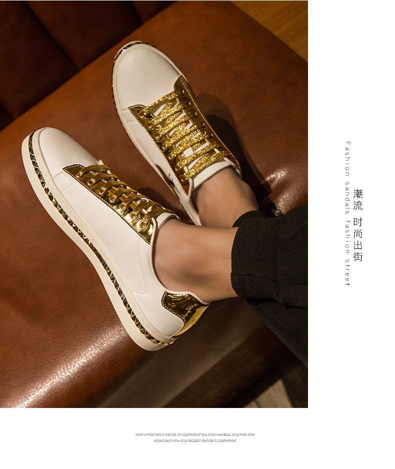 spring Autumn new retro trend men and women casual shoes Skateboard shoes bee white shoes Leather Male Sneakers