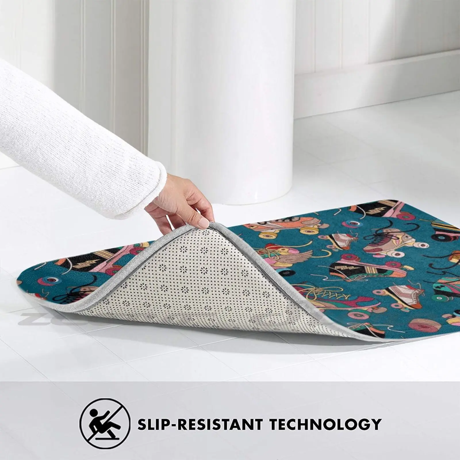 Роликовые коньки Мягкий Нескользящий Коврик для ванной комнаты ковер подушка