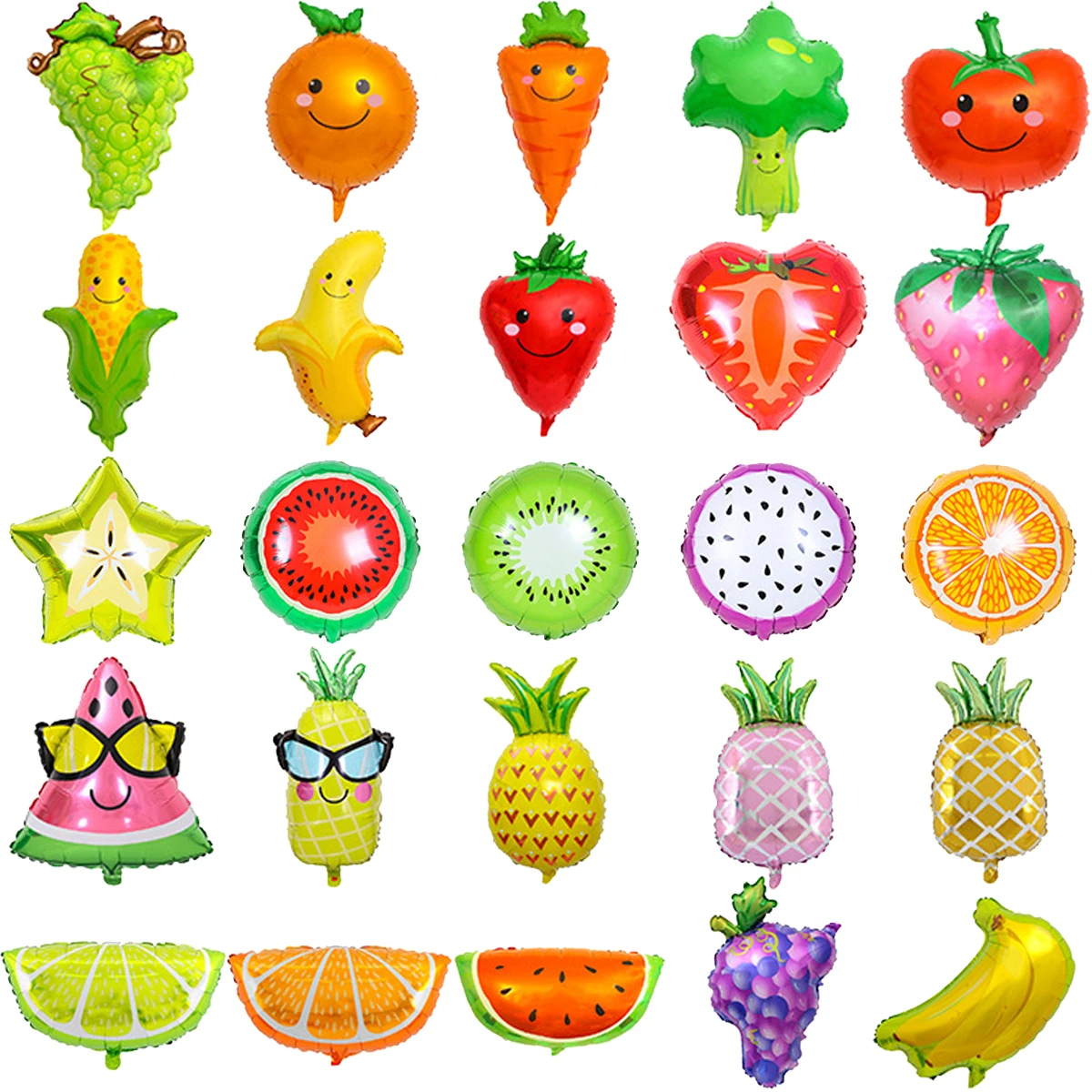 

32Inch Digital Foil Balloon Fruit Helium Strawberry pineapple Balloon Birthday Party Decoration Kids Toy Sweet Digital Balloons
