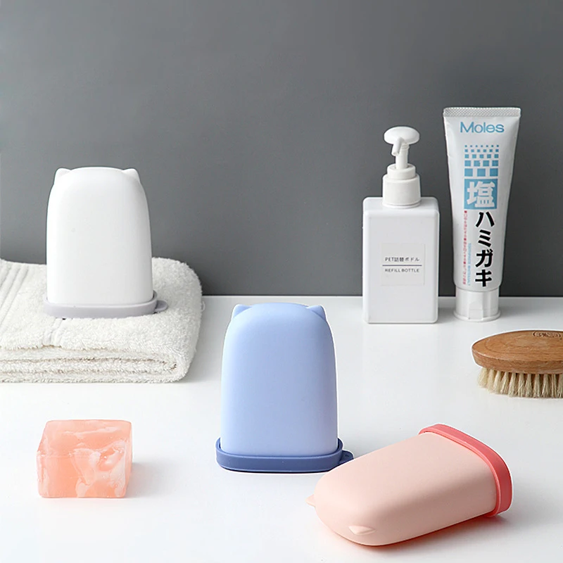 

Cute Cartoon Soap Case Container Portable Soap Dish For Travel Outdoor Sealing Storage Box Waterproof Travel Organizer