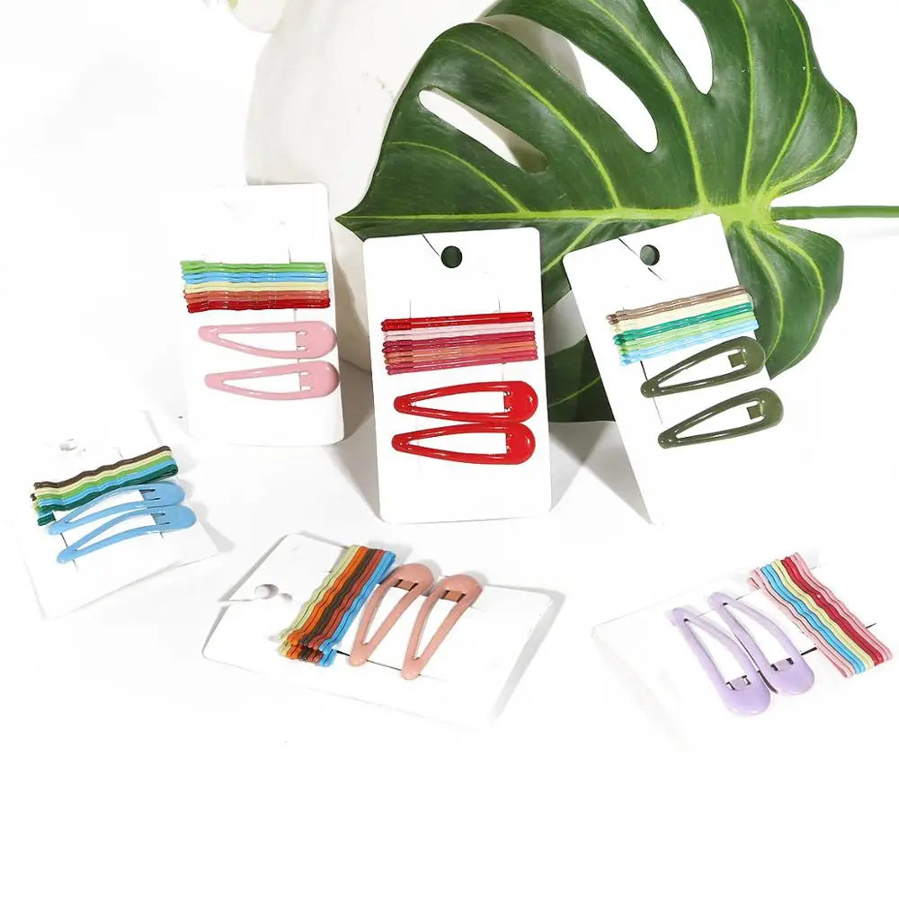 Новое поступление модный простой металлический разноцветный яркие заколки для