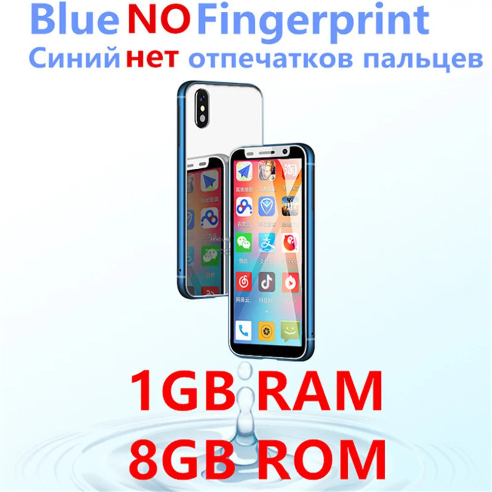 Подарок! смартфон Melrose Android 8,1 4G LTE 3,4 ''Супер Мини 3 ГБ 32 ГБ отпечаток пальца Google Мобильный телефон PK S9 K15 - Цвет: Blue NO Fingerprint