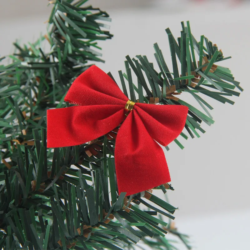 New Year 2021 Christmas Tree Decorations 12Pcs 5cm Golden Silver Red Bow for Home Decor Navidad 2020 natal | Дом и сад
