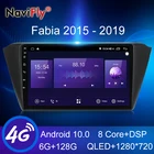 NaviFly 7862 Series 6 ГБ + 128 ГБ Carplay QLED 1280*720 Android многофункциональная автомобильная интеллектуальная система для Skoda Fabia 3 2015-2019