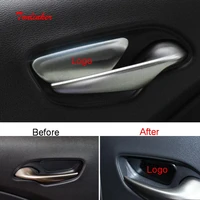 tonlinker interior car door handle bowl cover case stickers for lexus ux 2019 car styling 4 pcs stainless steel cover stickers