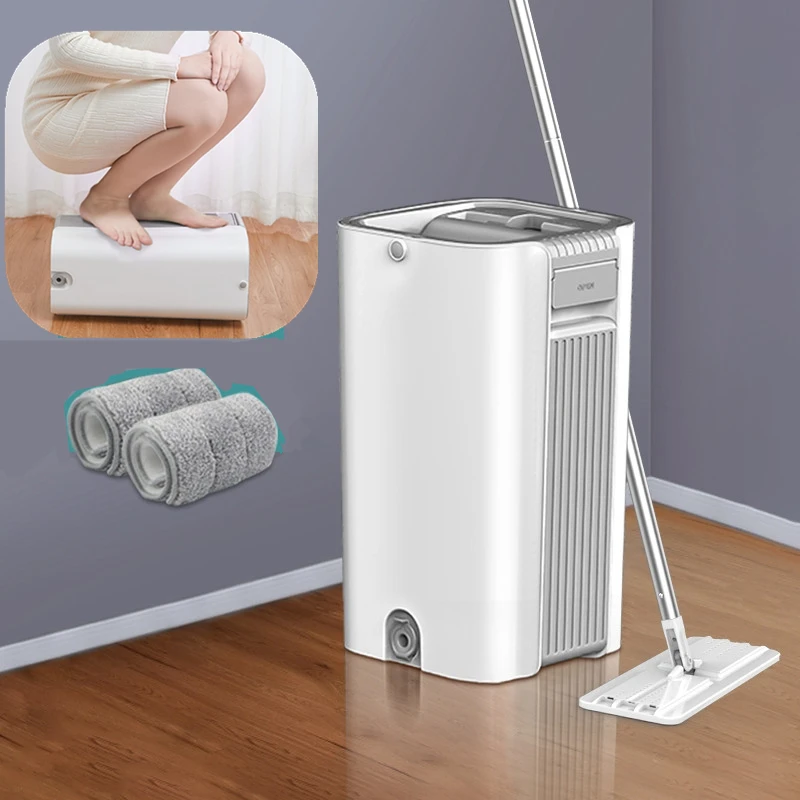 2021 Бесплатный ручной пол швабра ведро плоская деревянная плитка для мытья дома