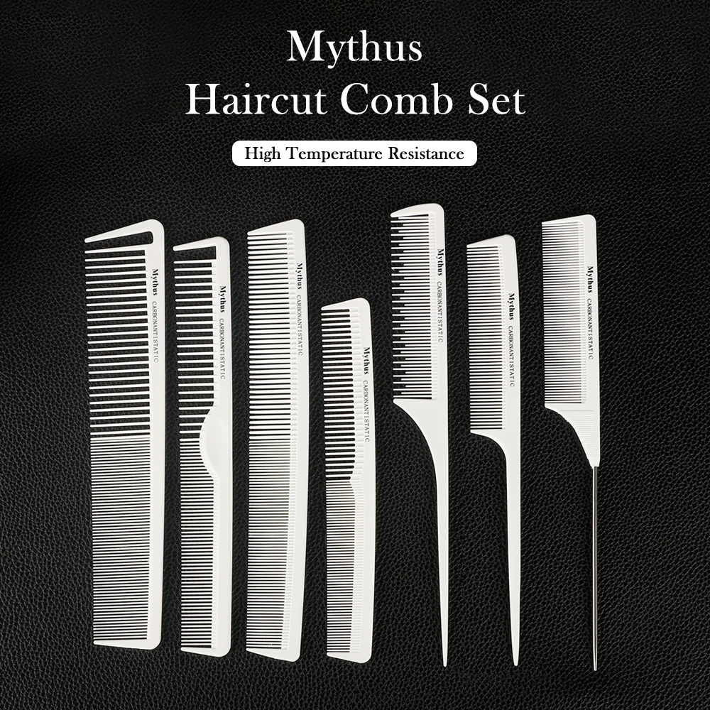 

Professional Hairdressing Carbon Comb Anti Static Hair Comb Haircut Tools Hairdresser Cutting Comb Barber Styling Hair Comb Set