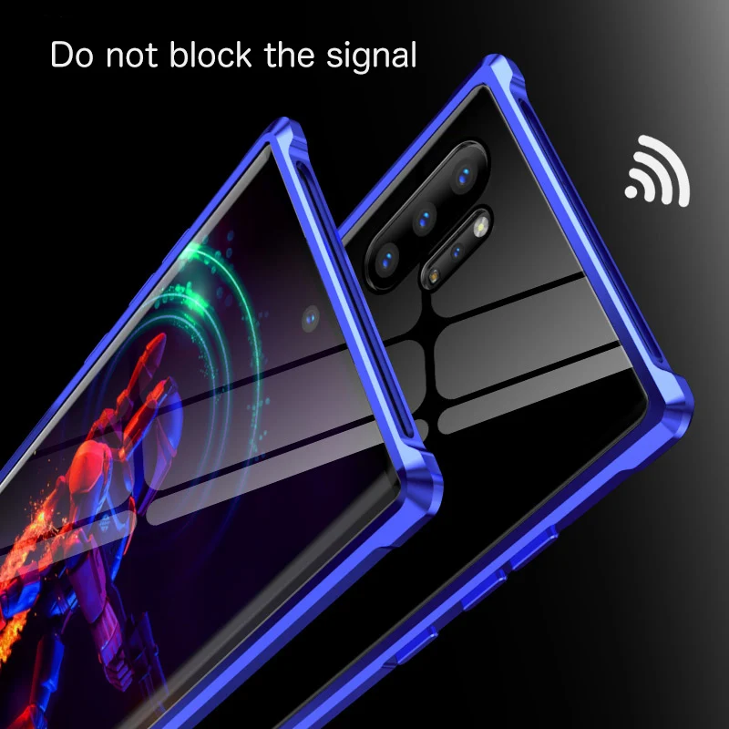 Note10plus, Высококачественная ультратонкая металлическая рамка, закаленное стекло, зеркальная оболочка для samsung galaxy note 10 plus, чехол, крышка, note10+ note10