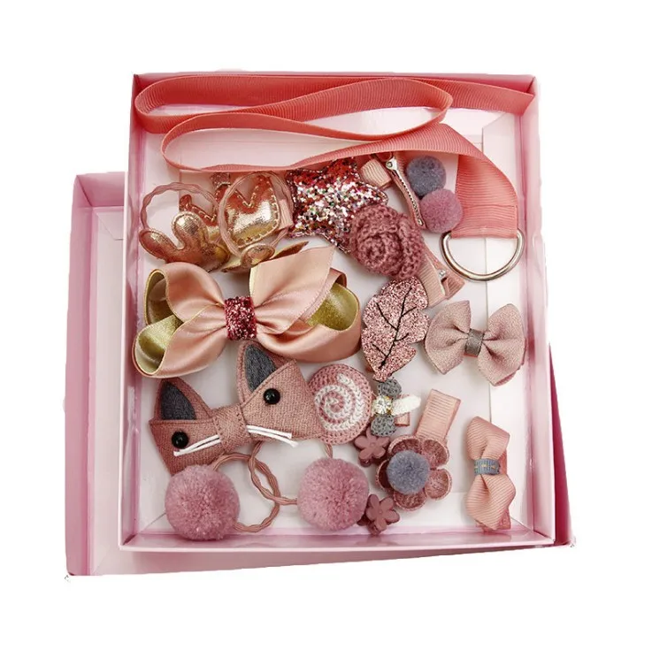 18 шт./компл. новые милые розовые и синие заколки для волос девочек детские повязки