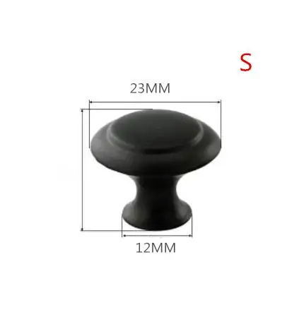 23mm Black Дверца кухонного шкафа из нержавеющей стали Т-образная ручка для шкафа Мебельная ручка ящика шкафа Ручка - Цвет: 23mm Black