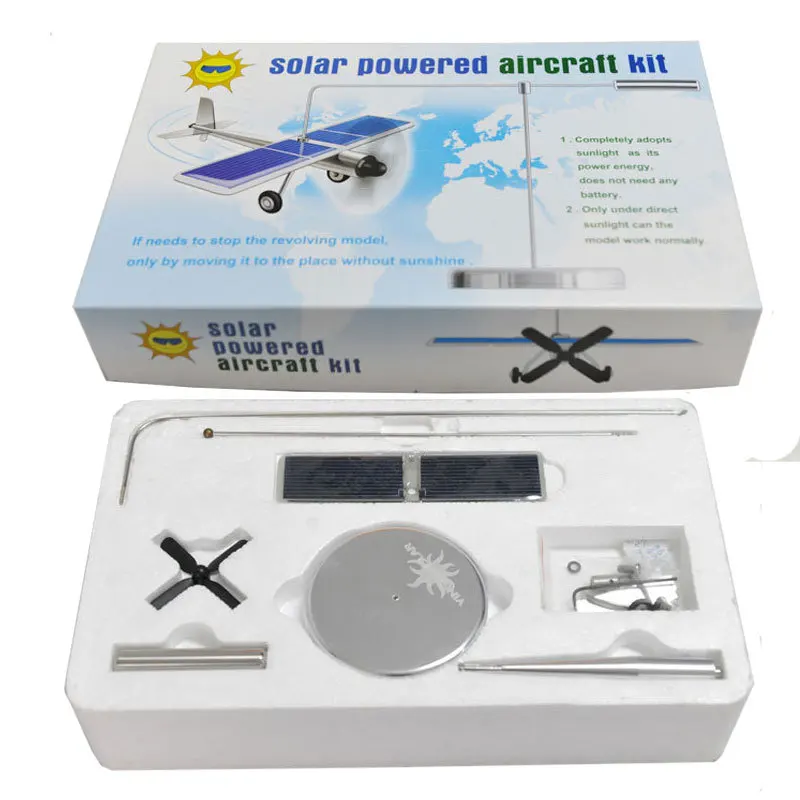 Модель аэроплана самолет на солнечной батарее набор для обучения