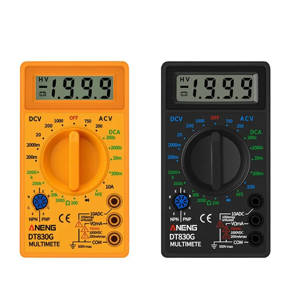 

Digital Multimeter Voltmeter Ammeter Ohmmeter DC10V~1000V Display Tester 750V Test 10A Current LCD J1S7