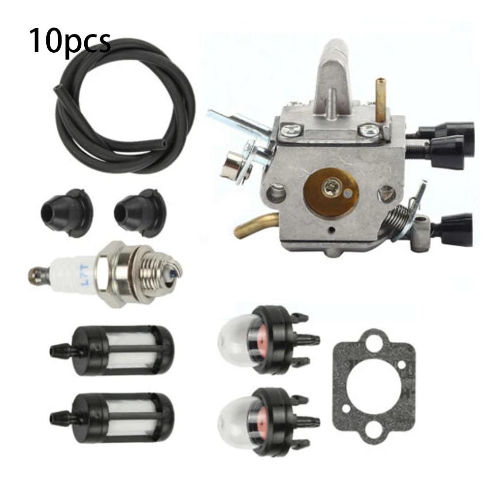 

10Pcs Carburetor Fuel Filter Line Kit For Stihl FS250 FS250R FS300 FS350 FS120 FS120R FS200R Replacement 41341200653