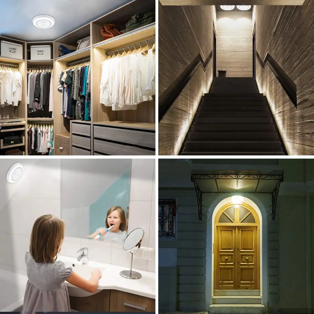 Движения сенсорная потолочный светильник на батарейках беспроводной