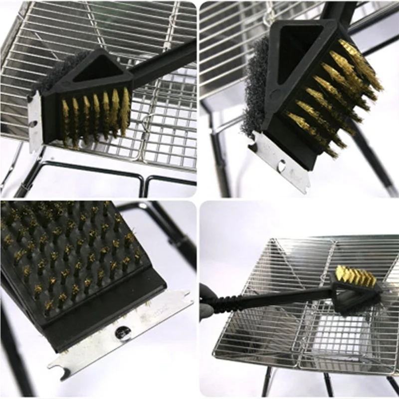 

Copper Wire Brush Barbecue Grill Oven Cleaning Wire Sponge Shovel Long Handle Scraper BBQ Cleaner Kitchen Accessories