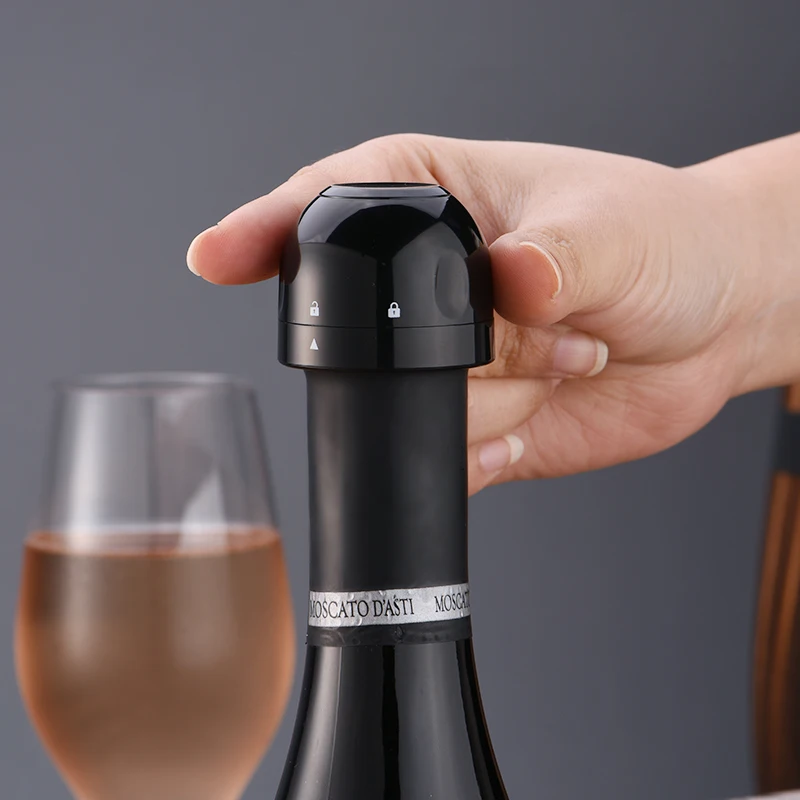 

1/2/3pcs Vacuum Wine Bottle Stopper Rotat Lock Sealed Efficient Fresh-keeping Champagne Bottle Stopper Bar Tool Wine Accessories