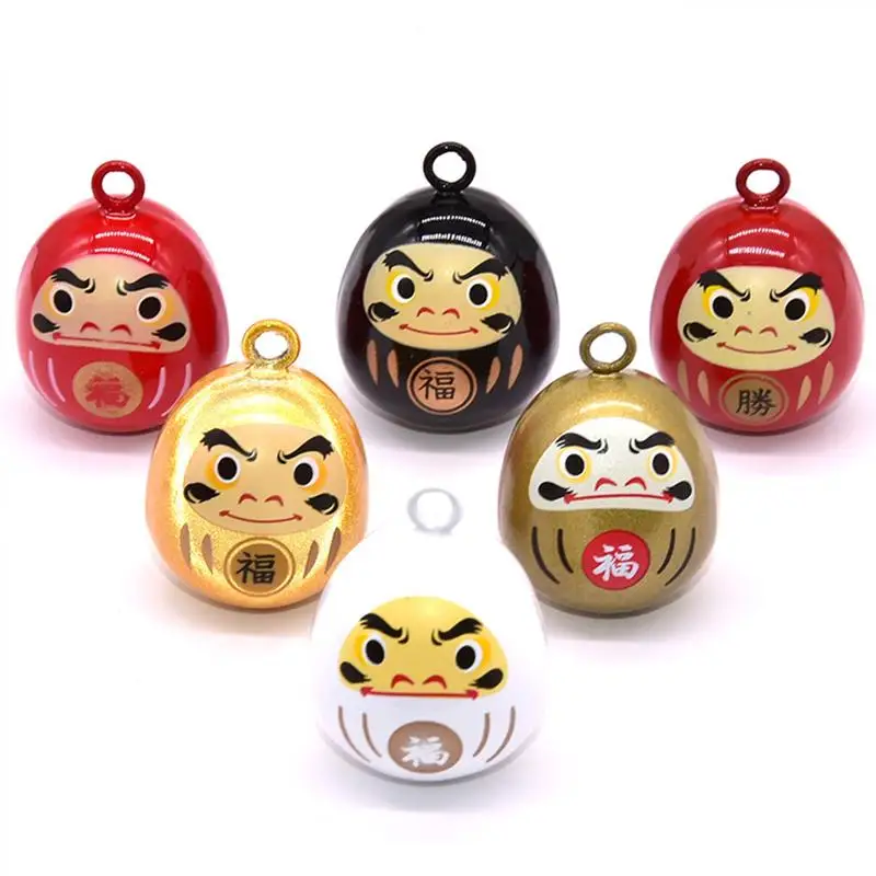 Daruma подвеска с бубенчиками аксессуары печать яркий Цветной японский защита от