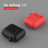 colorful case for apple airpods soft silicone protective cases with keychain for airpods 12 bluetooth wireless earphone cover