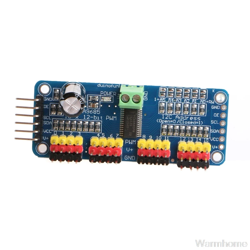 PWM сервопривод I2C 16 каналов 12-битный модуль для робота Raspberry Pi S16 20 Прямая поставка |